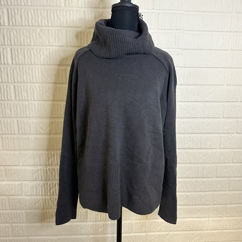 Athleta Women's Aspen Turtleneck Sweater Brown Sz S Wool Cashmere Warm Casual